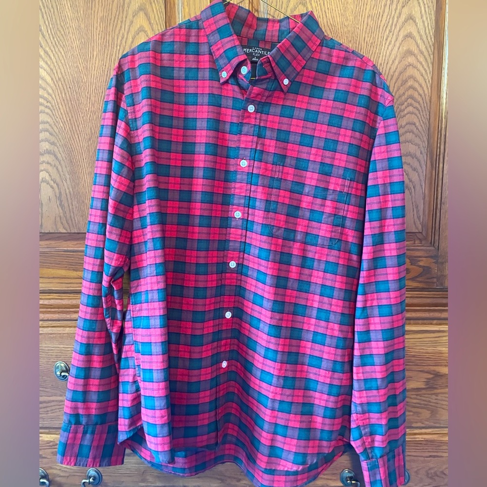 Men’s JCrew Mercantile Flex Plaid Button Down Shirt